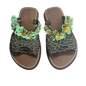 DRIES VAN NOTEN Embellished Leather Sandals NWB Size 37 1/2